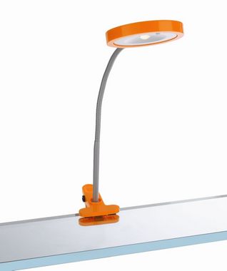 Stolní pracovní lampička na klip oranžová