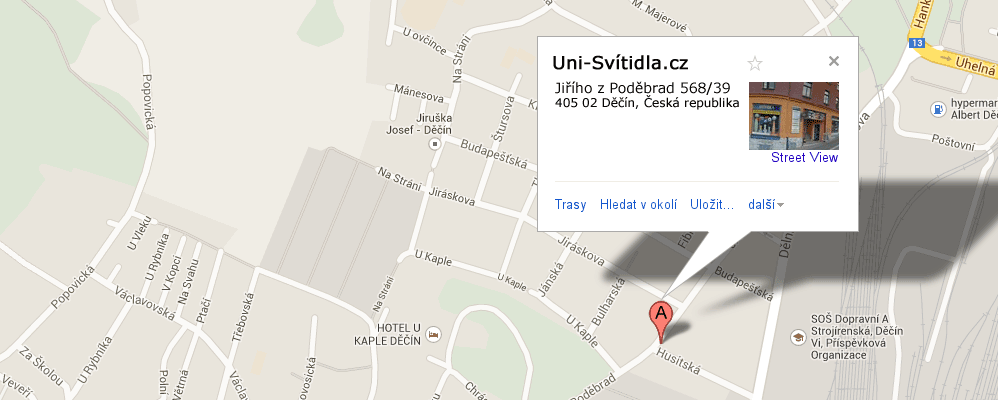 Uni-Svítidla.cz - mapa