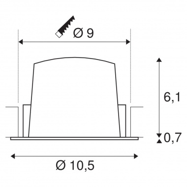 Stropní svítidlo  LED LA 1003841-3