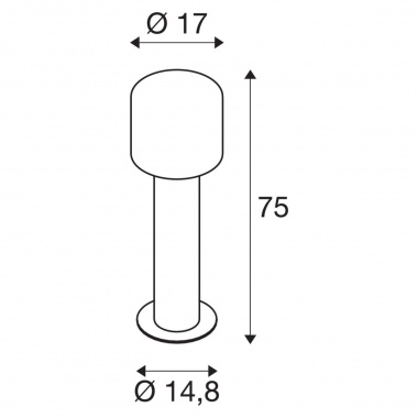 Venkovní sloupek  LED LA 1004680-3