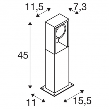 Venkovní sloupek  LED LA 1004749-4