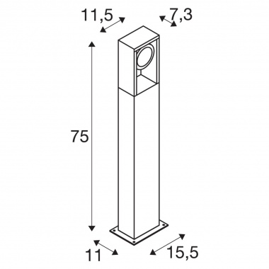 Venkovní sloupek  LED LA 1004750-3