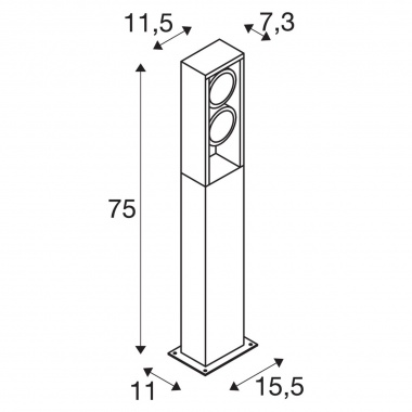 Venkovní sloupek  LED LA 1004751-4