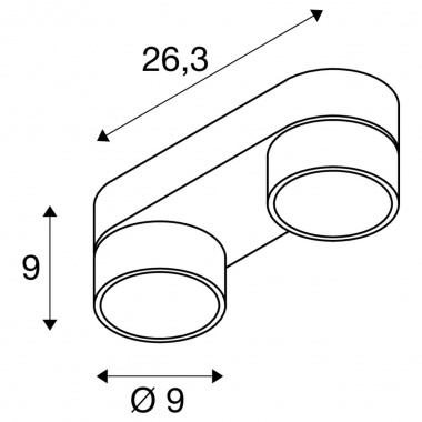 Přisazené bodové svítidlo LA 1010266-3