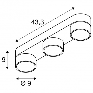 Přisazené bodové svítidlo LA 1010272-3