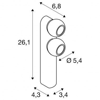Přisazené bodové svítidlo LA 1010306-4
