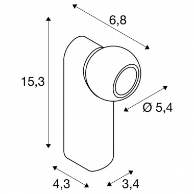 Přisazené bodové svítidlo LA 1010312-3