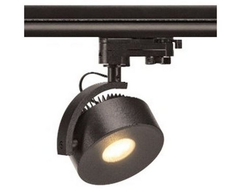 KALU TRACK LEDDISK pro tříokr. lištu černá 230V COB LED 12W 85° LED SLV LA 152600