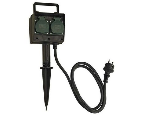 Čtyřnásobné zahradní zásuvky s 1,4m kabelem IP44 SLV LA 227001