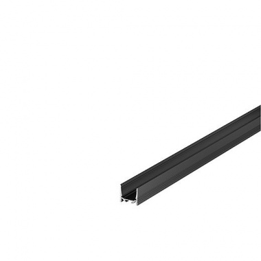 GRAZIA 20 profil na stěnu LED standard drážkovaný 3m černý - BIG WHITE SLV-2