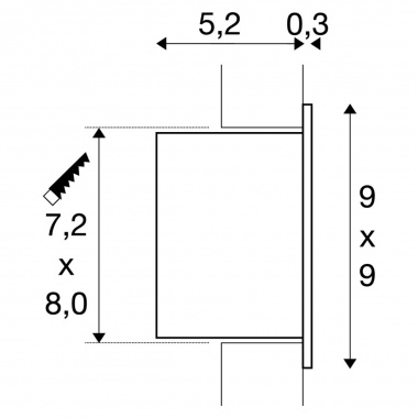 Vestavné bodové svítidlo 230V  LED SLV LA 1000577-5