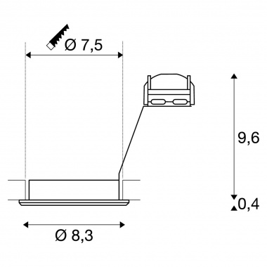 Vestavné bodové svítidlo 230V SLV LA 1000719-5