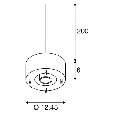 Lustr/závěsné svítidlo SLV LA 1002055-6