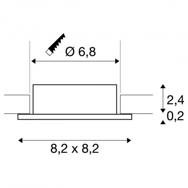 Vestavné bodové svítidlo 230V LA 1007328-4