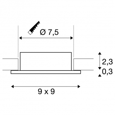Vestavné bodové svítidlo 230V LA 1007340-5
