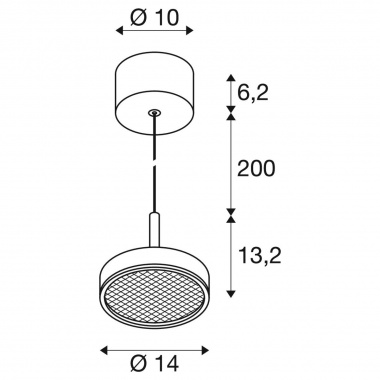 Lustr/závěsné svítidlo LA 1009015-6