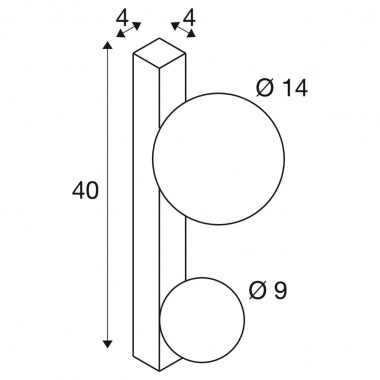 Nástěnné svítidlo LA 1009145-4