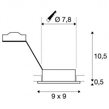 Vestavné bodové svítidlo 230V SLV LA 111361-5