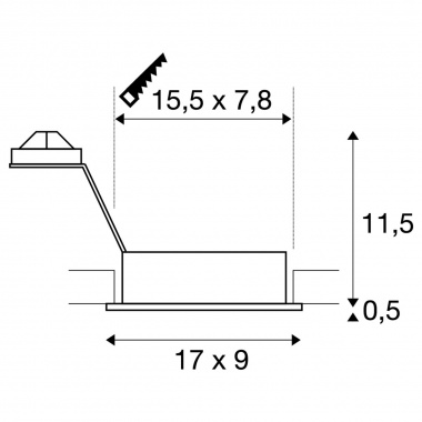 Vestavné bodové svítidlo 230V SLV LA 111362-5