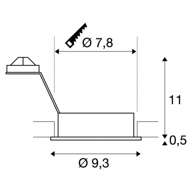 Vestavné bodové svítidlo 12V SLV LA 111711-6