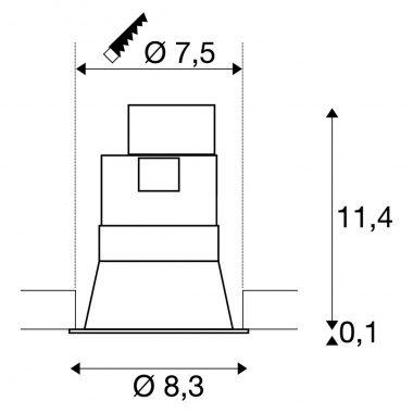 Vestavné bodové svítidlo 230V SLV LA 112910-5