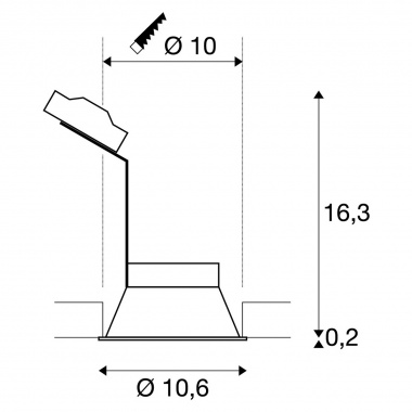 Vestavné bodové svítidlo 230V SLV LA 113141-7