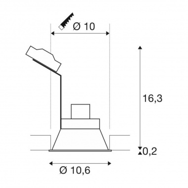 Vestavné bodové svítidlo 230V SLV LA 113160-5