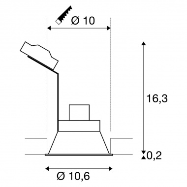 Vestavné bodové svítidlo 230V SLV LA 113161-6