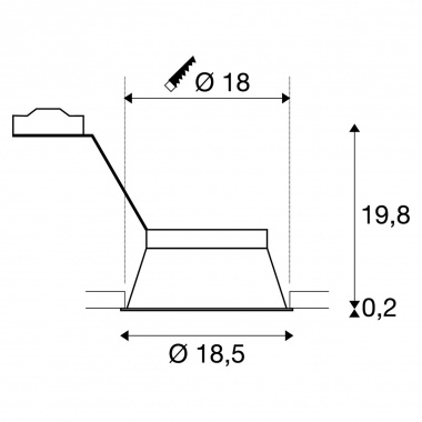 Vestavné bodové svítidlo 230V SLV LA 113171-6