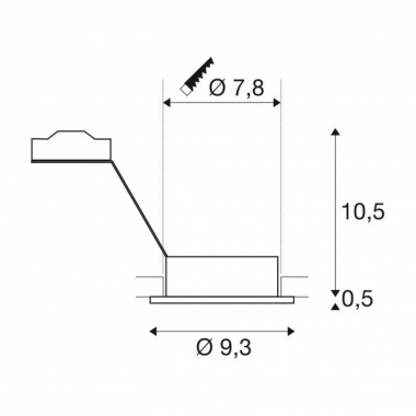 Vestavné bodové svítidlo 230V SLV LA 113510-8