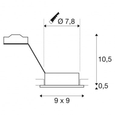 Vestavné bodové svítidlo 230V SLV LA 113511-7