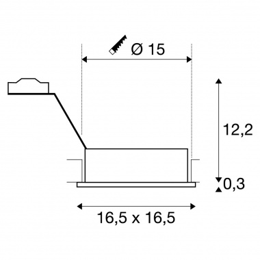 Vestavné bodové svítidlo 230V SLV LA 113830-5