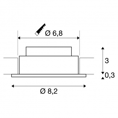 Vestavné bodové svítidlo 230V LED  SLV LA 113951-5