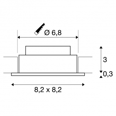 Vestavné bodové svítidlo 230V LED  SLV LA 113966-6