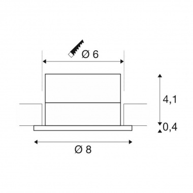 Vestavné bodové svítidlo 230V LED  SLV LA 114421-5