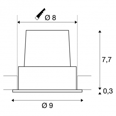 Vestavné bodové svítidlo 230V SLV LA 114480-6