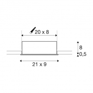 Vestavné bodové svítidlo 230V LED  SLV LA 115721-8