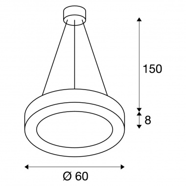 Lustr/závěsné svítidlo LED  SLV LA 133840-8