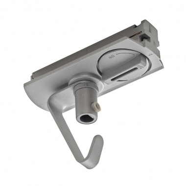 Adapter s háčkem pro jednookr. lištu stříbrnošedá 230V SLV LA 143172-5