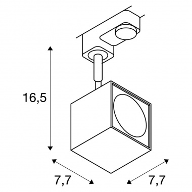 ALTRA DICE pro 3-okr. lištu černá 230V GU10 50W 180° SLV LA 152320-6