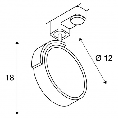 KALU TRACK QPAR111 pro tříokr. lištu 230V GU10 75W SLV LA 152610-6