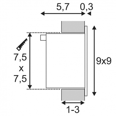 Vestavné bodové svítidlo 230V SLV LA 111262-2