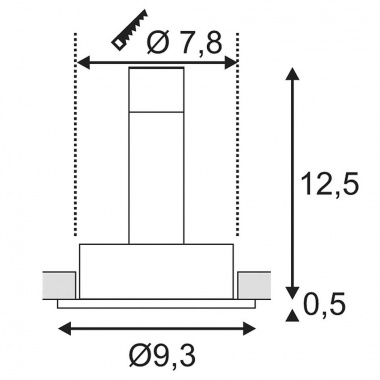 Vestavné bodové svítidlo 230V SLV LA 111360-3