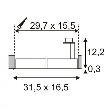 Vestavné bodové svítidlo 230V SLV LA 111382-4