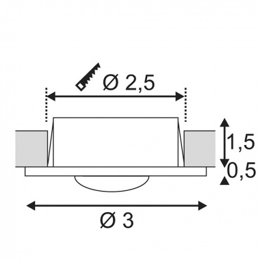 Vestavné bodové svítidlo 230V SLV LA 112242-4