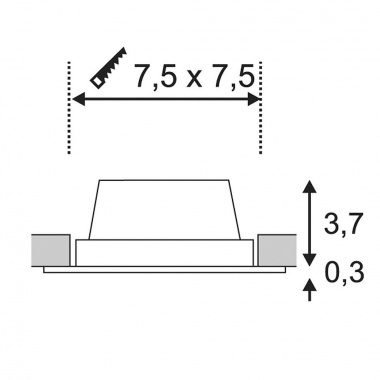 Vestavné bodové svítidlo 230V SLV LA 112720-3