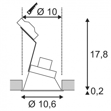 Vestavné bodové svítidlo 230V SLV LA 113150-3