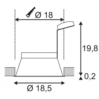 Vestavné bodové svítidlo 230V SLV LA 113171-3