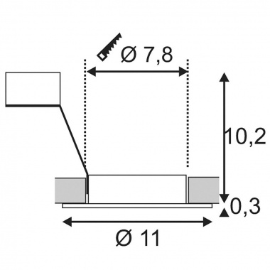 Vestavné bodové svítidlo 230V SLV LA 113440-3