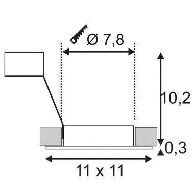 Vestavné bodové svítidlo 230V SLV LA 113450-3